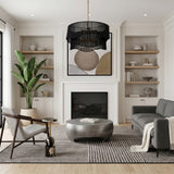 Rhine Chandelier Black