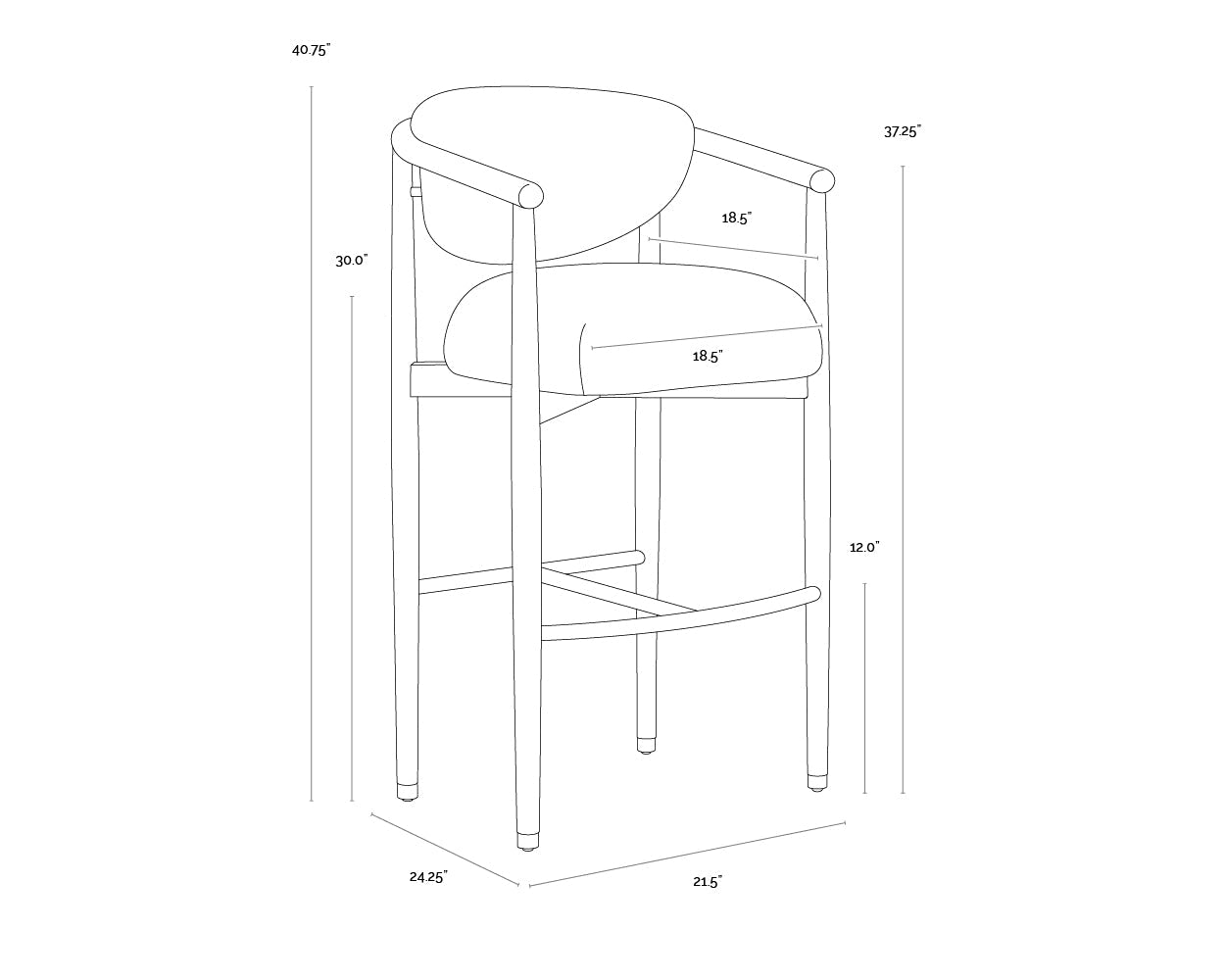 Sigrid - Counter or Bar Stool