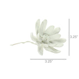 Bone China Curled Magnolia Flower - White