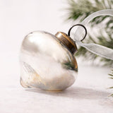 3" Large Silver Luster Glass Lantern Ornament