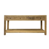Sutton Reclaimed Console Table - 4 Drawer