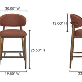 Ellie Counter Stool - Rust