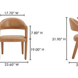 Martens Dining Chair - Brown Leather