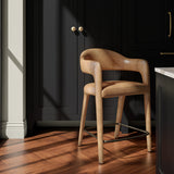 Martens Counter Stool - Brown Leather