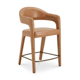 Martens Counter Stool - Brown Leather
