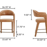 Martens Counter Stool - Brown Leather