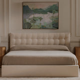 Sebastian Upholstered Bed - Cream