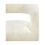 Barrow Dining Chair White Mist Fabric with Castors