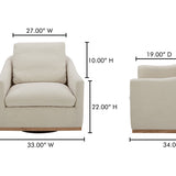 Linden Swivel Chair - Soft Beige