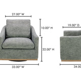 Linden Swivel Chair - Slated Moss