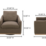 Linden Swivel Chair - Soft Taupe