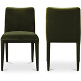 Calla Dining Chair - Green Velvet - Set of Two