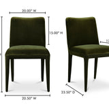 Calla Dining Chair - Green Velvet - Set of Two