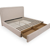 Simon Storage Bed Flecked Beige
