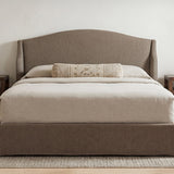 Weston Wingback Mushroom Upholstered Bed