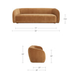 Faye Sofa - Tan Faux Mohair