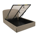 Joan Shitake Upholstered Storage Bed