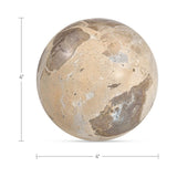 Odessa Sphere Tabletop Accent Red Levanto Marble