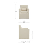 Lydia Outdoor Slipcover Dining Chair Cream