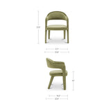 Martens Dining Chair - Green Velvet