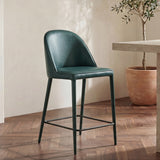 Burton Counter Stool - Dark Teal Vegan Leather