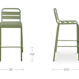 Kade Outdoor Bar Stool - Set of 2