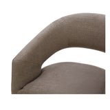 Barrow Dining Chair Taupe Fabric with Castors