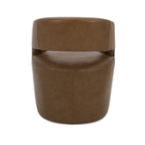 Barrow Dining Leather Chair with Castors