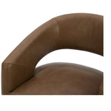 Barrow Dining Leather Chair with Castors