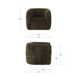 Robson Swivel Lounge Chair - Dark Green