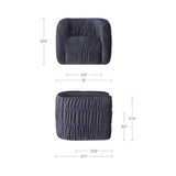 Robson Swivel Lounge Chair - Navy
