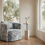 Caro Travertine Accent Table