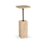 Caro Travertine Accent Table