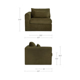 Swift Sectional Add Ons - Dark Green