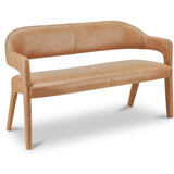 Martens Dining Bench - Brown Leather