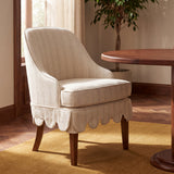 Lola Slipcover Dining Chair Cream Stripe