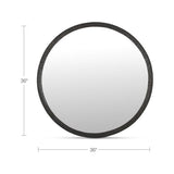 Royce Black Framed Mirror - Hammered Finish