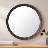 Royce Black Framed Mirror - Hammered Finish