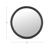 Royce Black Framed Mirror - Hammered Finish