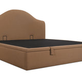Noelle Upholstered Storage Bed - Light Brown