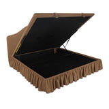 Noelle Upholstered Storage Bed - Light Brown