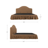 Noelle Upholstered Storage Bed - Light Brown