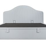 Noelle Upholstered Storage Bed - Blue Micro Stripe