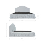 Noelle Upholstered Storage Bed - Blue Micro Stripe