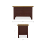 Rosemary Kitchen Island Russet Red
