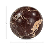 Odessa Sphere Tabletop Accent Red Levanto Marble