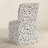 Frances - Slip Cover Dining Chair Aviary Black & Cream