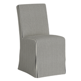 Lindy - Slip Cover Dining Chair with Striped Fabric
