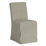 Lindy - Slip Cover Dining Chair with Striped Fabric