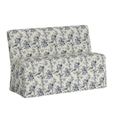 Lindy - Slip Covered Bench Dining Chair with Toile Fabric
